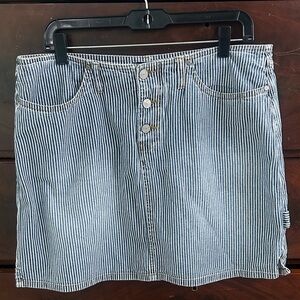 No Boundaries Blue White Pin Striped Mini Skirt Vintage Y2K 90s